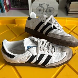 Adidas Samba White Leather Shoes